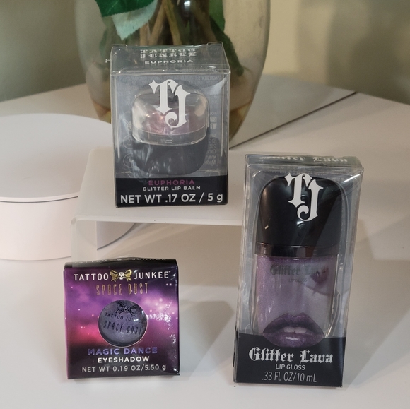 3PC TATTOO JUNKEE BUNDLE. Magic dance Glitter Lava Euphoria ALL PURPLE GLITTER - Picture 10 of 11